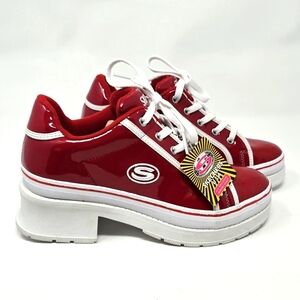 Skechers Heartbeats Loud Red & White Casual Sneakers Women's 7.5